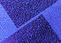 94% полиэстер 220ГСМ сгорело вне ткань бархата для печати леопарда одежды пурпурной