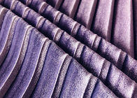 Пурпурное 93% полиэстер материала бархата 290GSM снует связанный плиссирует для Обхода Фиолетов дам