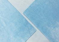 Ткань бархата 92% полиэстер эластичная микро- для домашней сини младенца 340ГСМ ткани