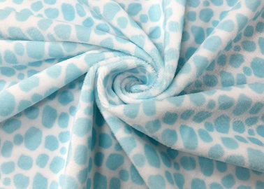 печать леопарда ватки ткани бархата 100% полиэстер 210ГСМ материальная голубая