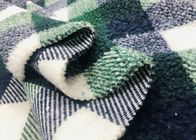 100% полиэстер шотландки 340ГСМ удобного одеяла Шерпа материальное зеленое
